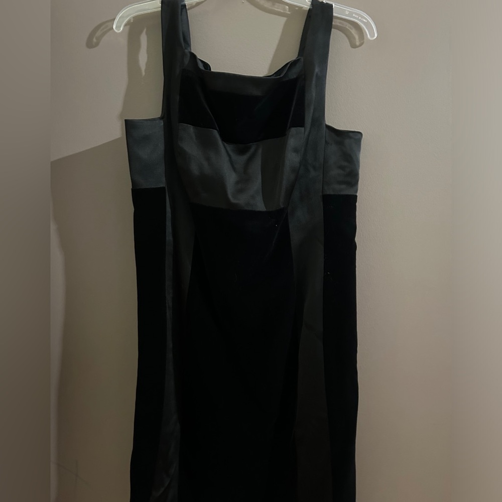 Vintage 90s Laundry by Shelli Segal Velvet & Faux Satin Mini Dress Size 12